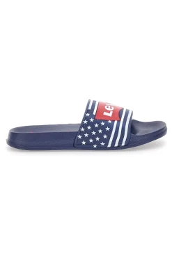 Ciabatte Blu Bandiera Americana Levi's VPOL0063S
