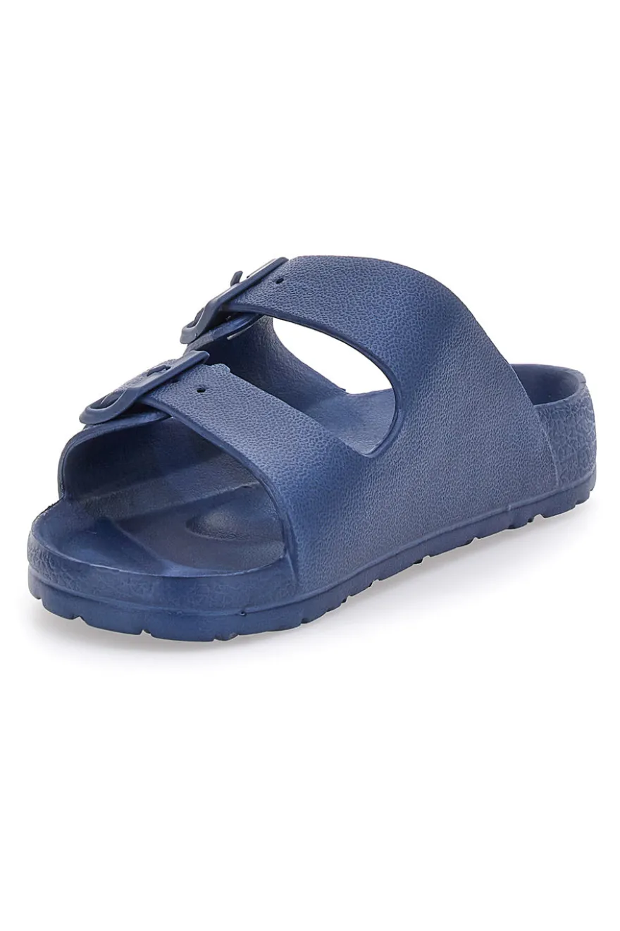 Ciabatte Blu Con Doppia Fibbia 2T2L 726