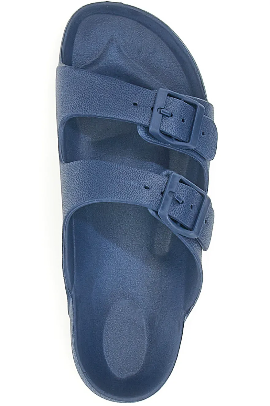 Ciabatte Blu Con Doppia Fibbia 2T2L 726