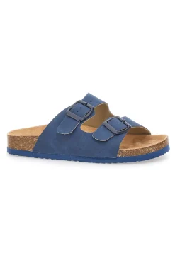 Ciabatte blu con doppia fibbia Pitt Kids 41701