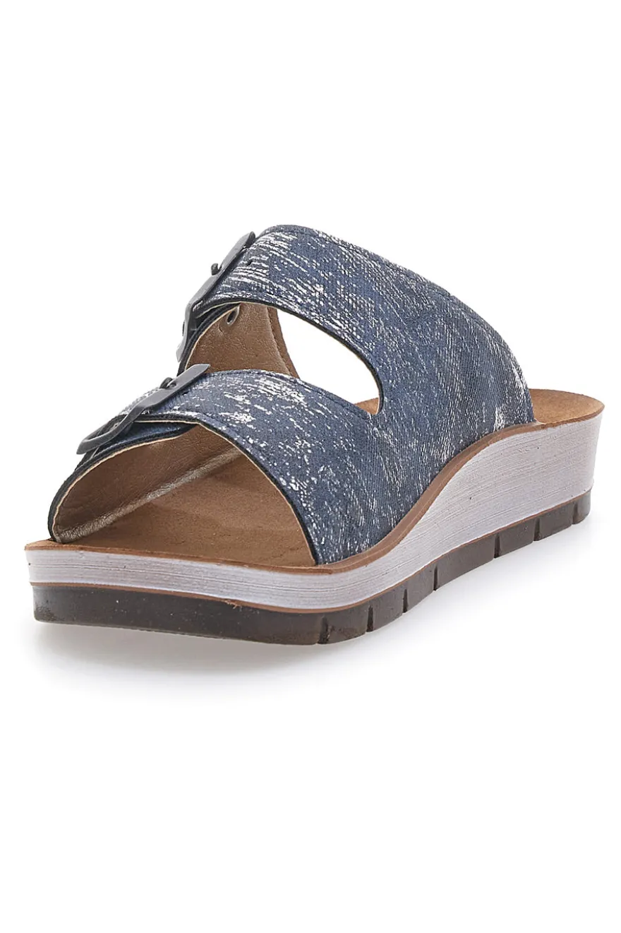 Ciabatte blu con doppia fibbia comfort Inblu 50 CP