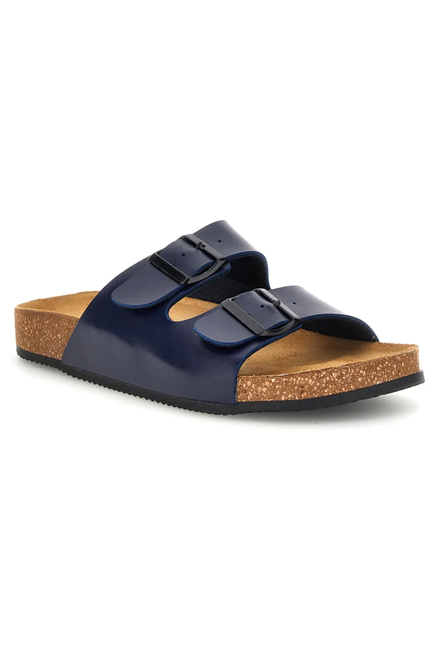 Ciabatte blu con doppia fibbia Pittarello Tierra 335A038SR