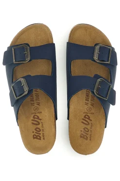 Ciabatte blu con doppia fibbia Bio up 201
