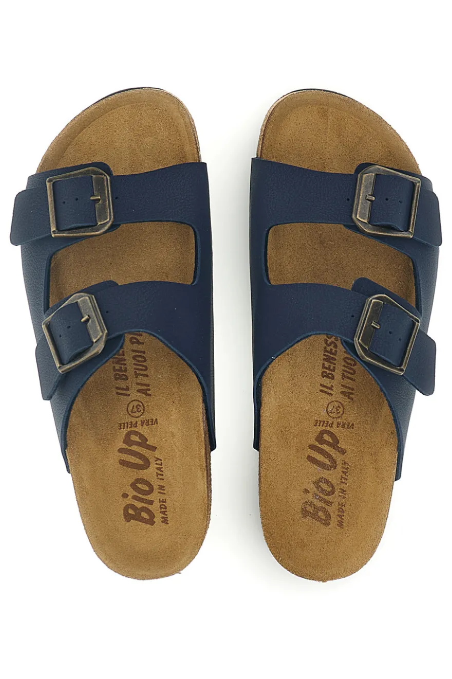 Ciabatte blu con doppia fibbia Bio up 201