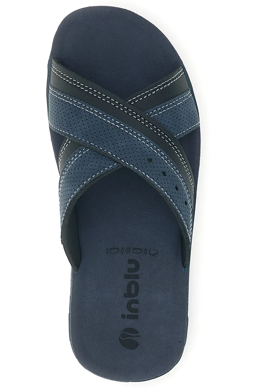 Ciabatte blu con fasce incrociate Inblu 14 VT