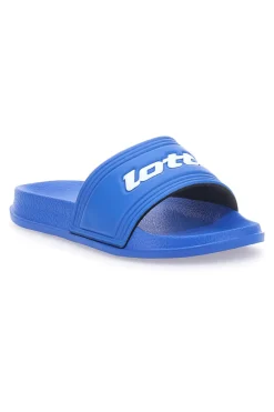 Ciabatte blu con fascia monocolore e logo LOTTO MIDWAY V SLIDE CL