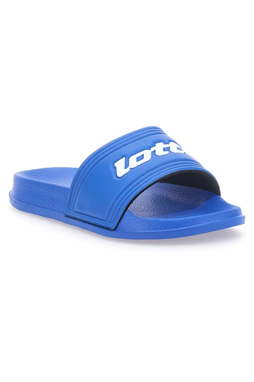 Ciabatte blu con fascia monocolore e logo LOTTO MIDWAY V SLIDE CL
