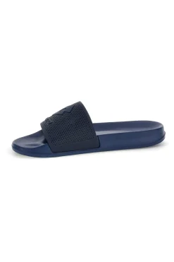Ciabatte blu con fascia traforata Lotto Moku III Slide