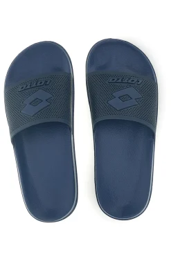 Ciabatte blu con fascia traforata Lotto Moku III Slide
