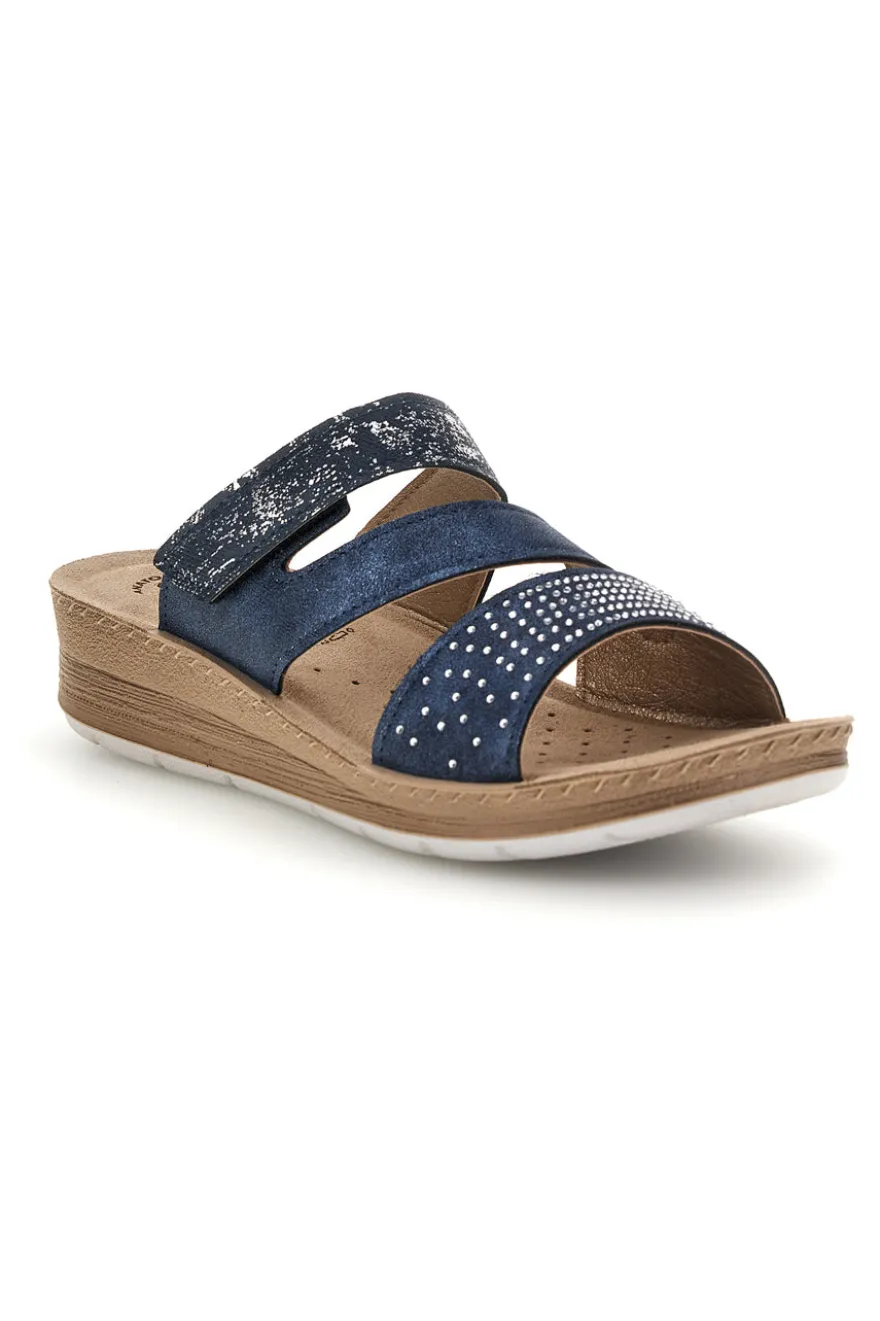 Ciabatte blu con plantare anatomico Inblu 62 FC