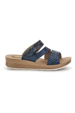 Ciabatte blu con plantare anatomico Inblu 62 FC
