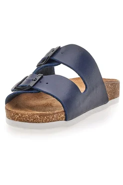Ciabatte Blu Con Plantare In Vera Pelle Pittarello Bio 257206