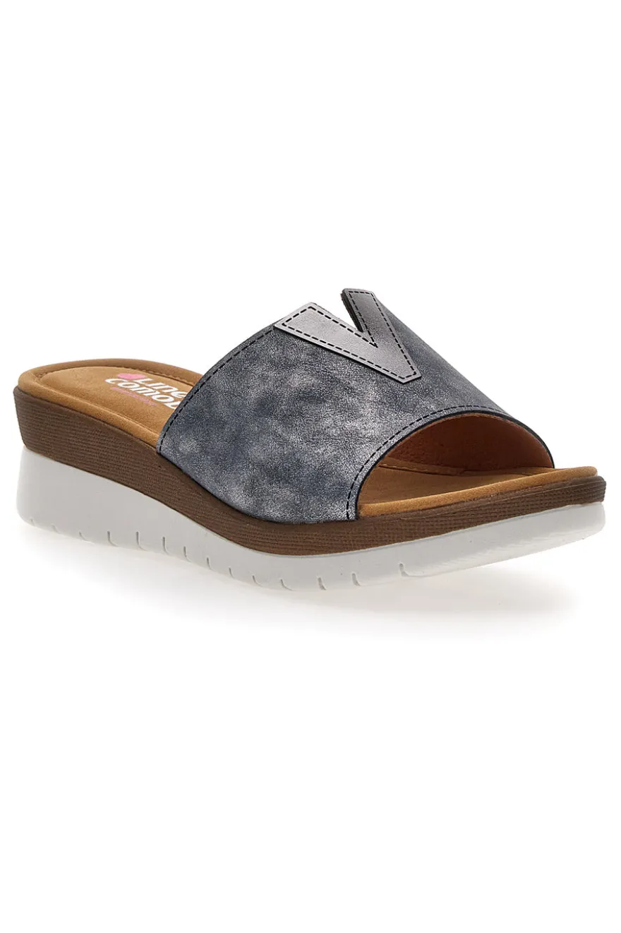 Ciabatte Blu con Platform Linea Comoda 6526