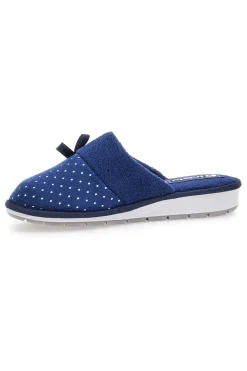 Ciabatte blu con pois e fiocco decorativo Inblu 72 LB