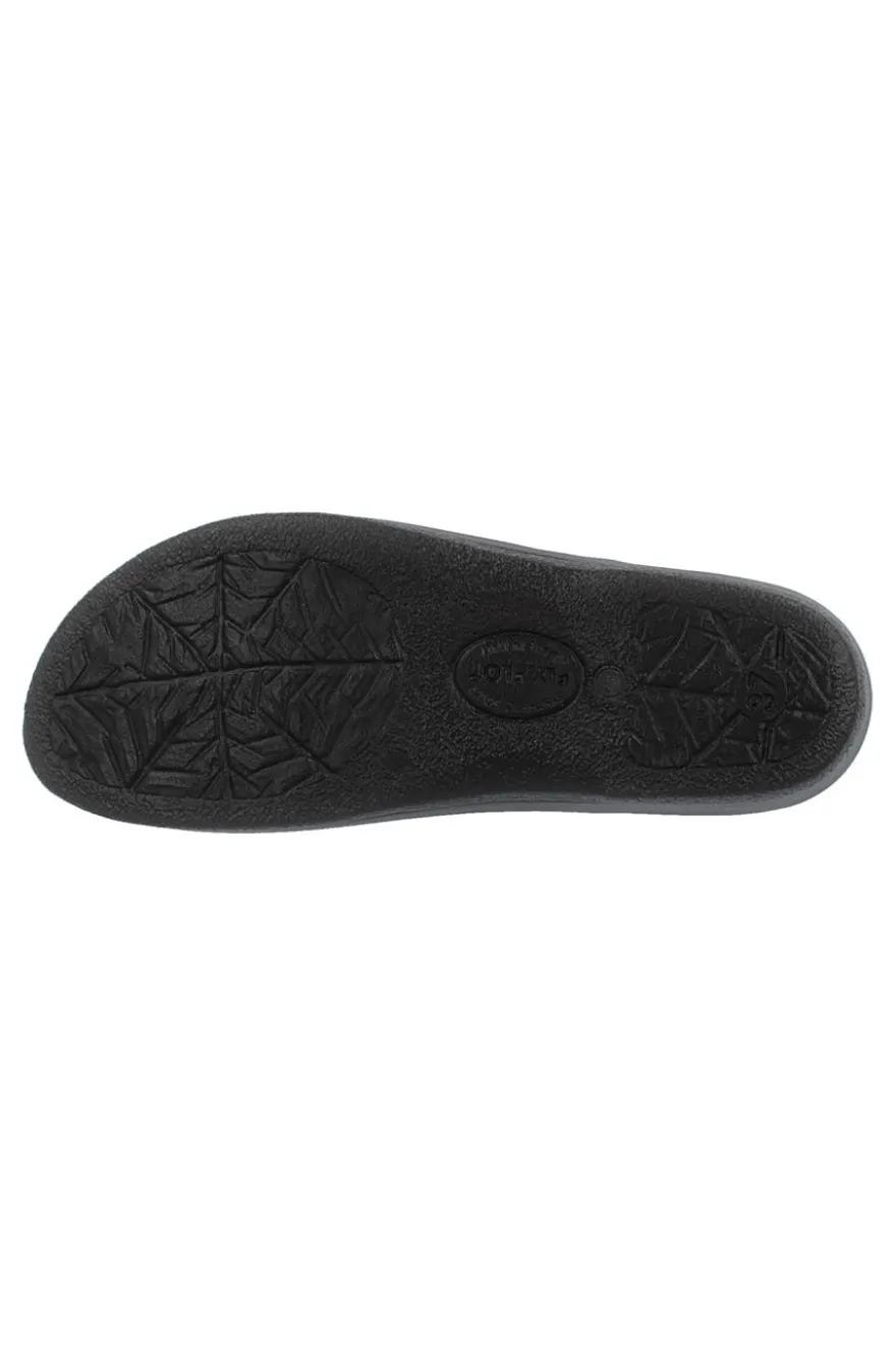 Ciabatte blu con sottopiede in vera pelle, fodera Air Flot e antiscivolo Fly Flot 90630J86CE