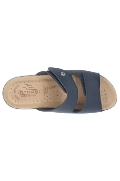 Ciabatte blu con sottopiede in vera pelle, fodera Air Flot e antiscivolo Fly Flot 90630J86CE