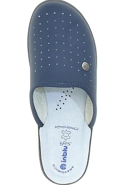 Ciabatte Blu Con Sottopiede in Pelle Inblu 33 Rh