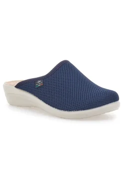 Ciabatte blu con sottopiede in pelle Fly Flot T4368FE