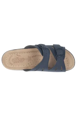 Ciabatte blu con sottopiede in vera pelle antiscivolo Fly Flot 90160008CE