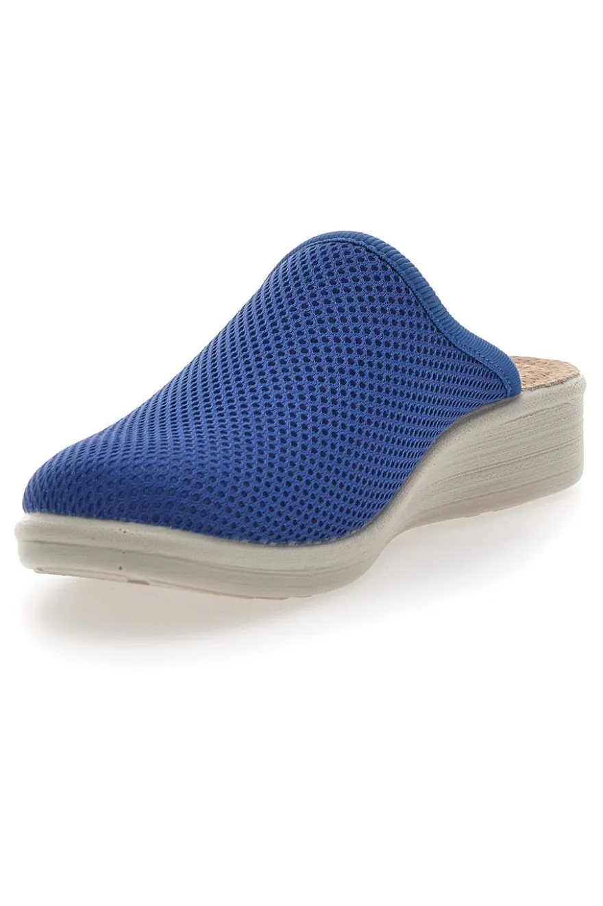 Ciabatte Blu con Sottopiede in Pelle FLY FLOT 83368FE