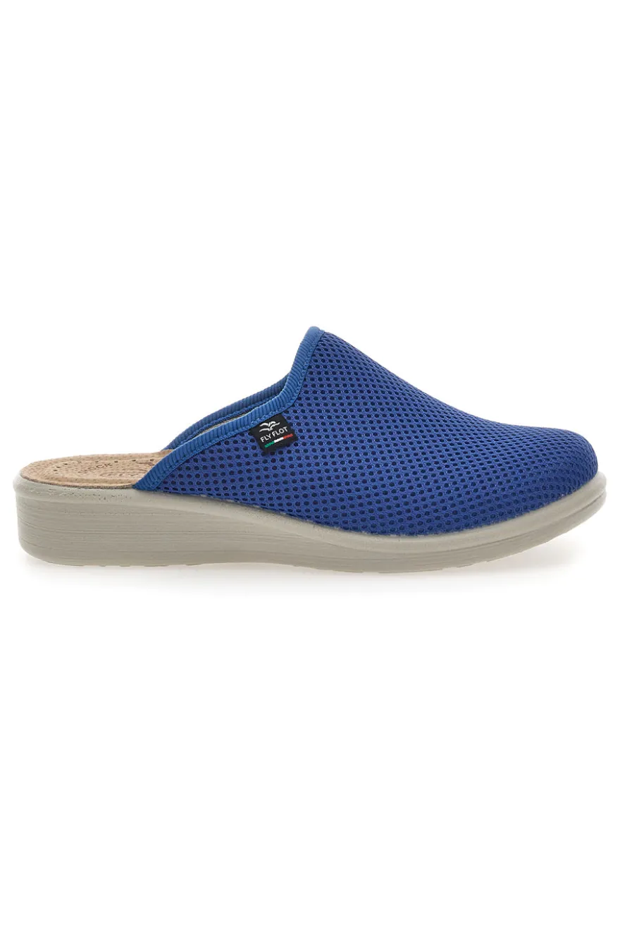 Ciabatte Blu con Sottopiede in Pelle FLY FLOT 83368FE