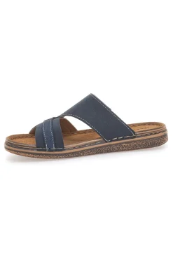 Ciabatte Blu con Sottopiede in Pelle Jerpoint 10104BESY