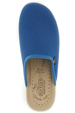 Ciabatte blu con sottopiede in vera pelle antiscivolo Fly Flot 90830368FE