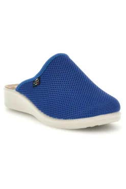 Ciabatte blu con sottopiede in vera pelle antiscivolo Fly Flot 90830368FE