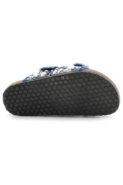 Ciabatte Blu con Strass e Doppia Fibbia Pitt kids 14613