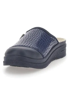 Ciabatte Blu con Tomaia in Pelle Effetto Lucido BIO UP 753