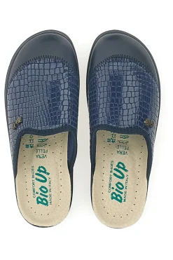 Ciabatte Blu con Tomaia in Pelle Effetto Lucido BIO UP 753