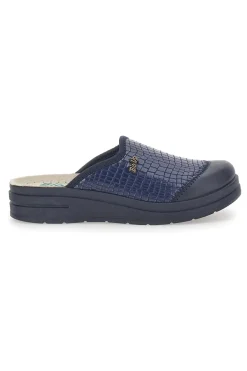 Ciabatte Blu con Tomaia in Pelle Effetto Lucido BIO UP 753