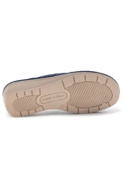 Ciabatte Blu con zeppa comfort Linea Comoda 7555