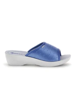 Ciabatte blu con zeppa Inblu 45N PL