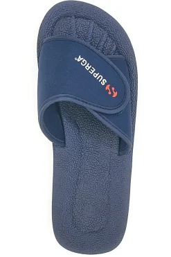 Ciabatte Blu Fascia Regolabile Logo Superga S24E702