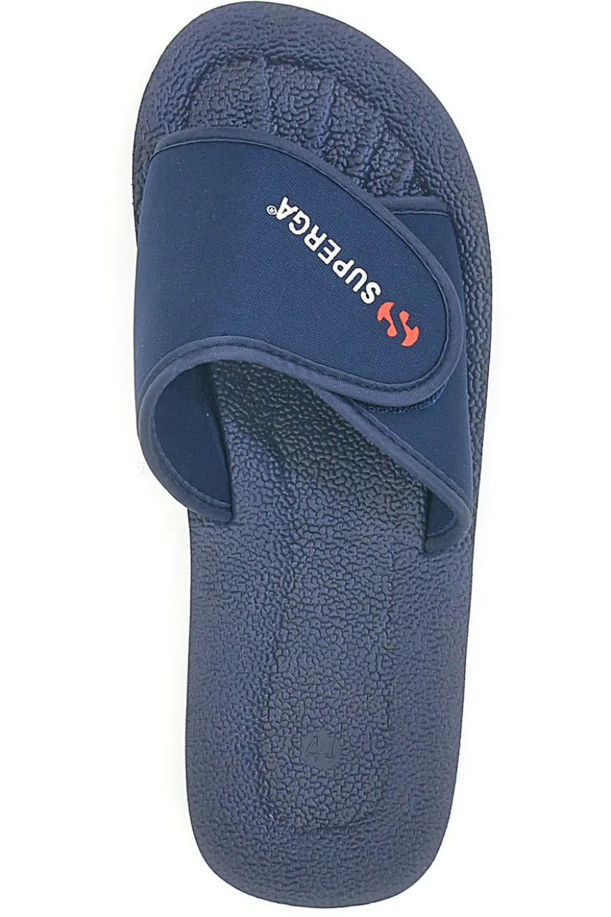 Ciabatte Blu Fascia Regolabile Logo Superga S24E702