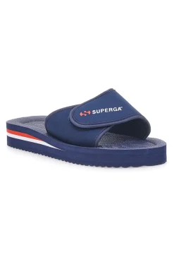 Ciabatte Blu Fascia Regolabile Logo Superga S24E702