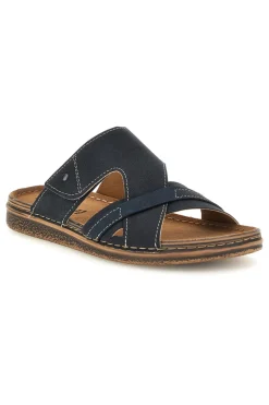 Ciabatte blu in pelle Jerpoint 10104BESY