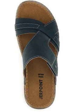 Ciabatte blu in pelle Jerpoint 10104BESY