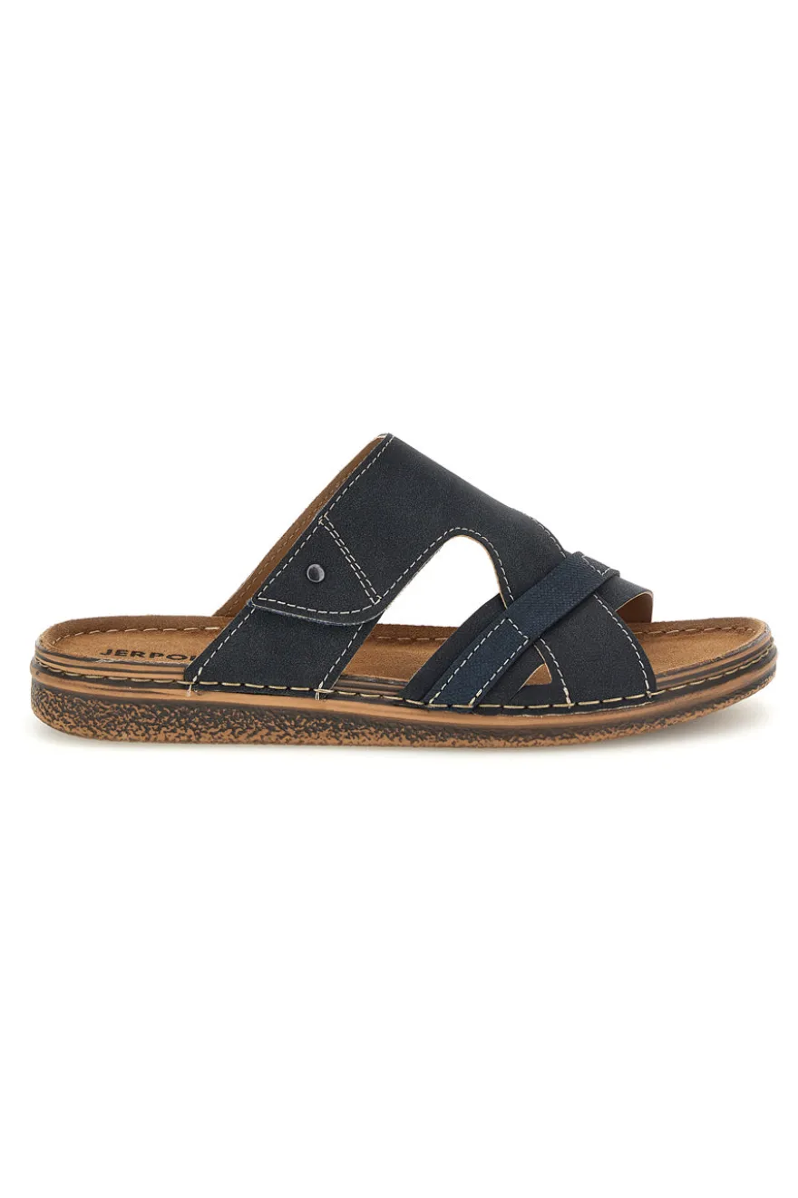 Ciabatte blu in pelle Jerpoint 10104BESY