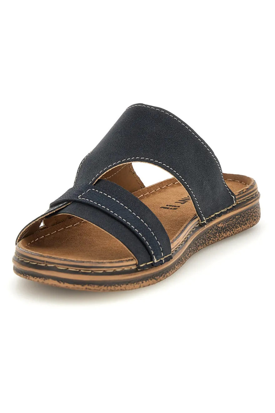 Ciabatte blu in pelle Jerpoint 10104BESY
