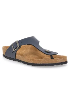 Ciabatte Blu Infradito Con Sottopiede In Vera Pelle Inblu 11 Nu