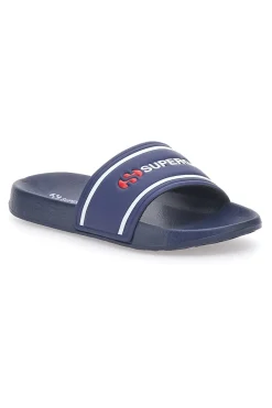 Ciabatte blu navy fascia logata Superga S24S395