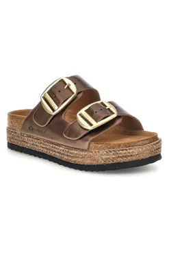 Ciabatte bronzo con doppia fibbia Superga S11T627