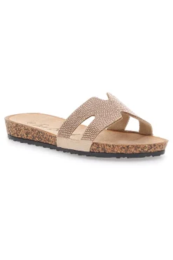 Ciabatte Champagne con Fascia Glitterata FUN BEACH 13523