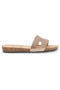 Ciabatte Champagne con Fascia Glitterata FUN BEACH 13523