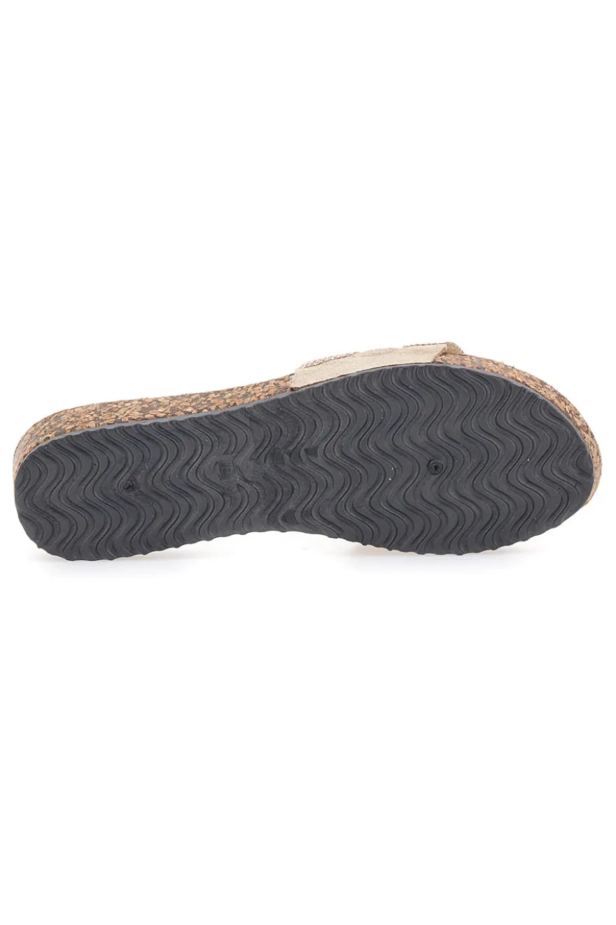 Ciabatte Champagne con Fascia Glitterata FUN BEACH 13523