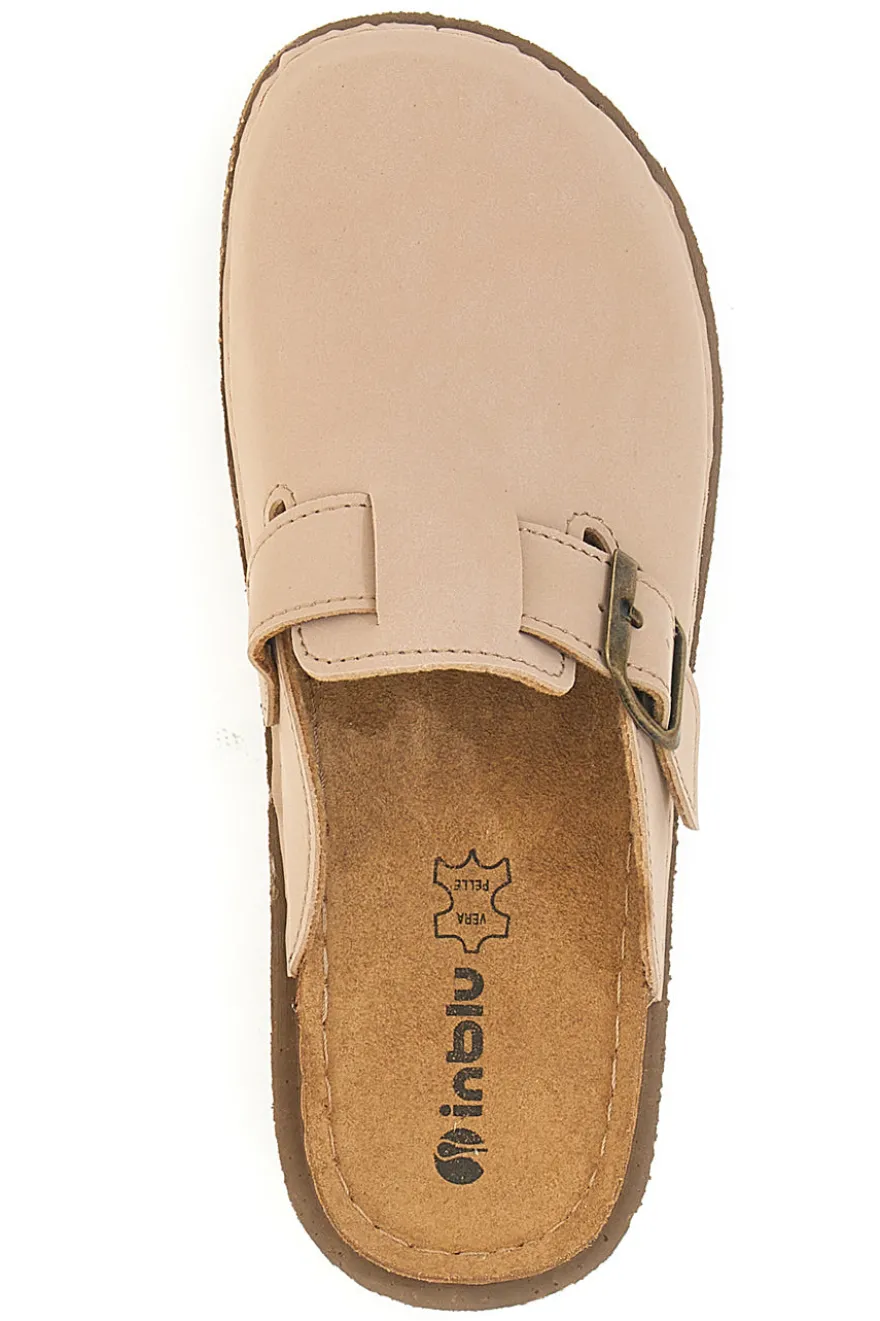 Ciabatte chiuse beige con fibbia regolabile Inblu 24EDA