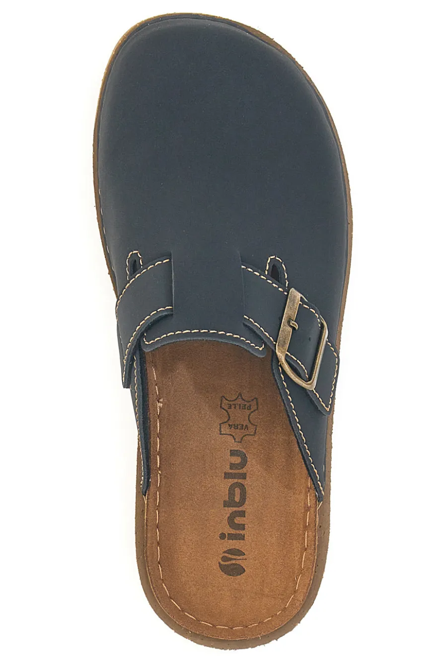 Ciabatte chiuse blu con fibbia e suola comfort Inblu 17MT