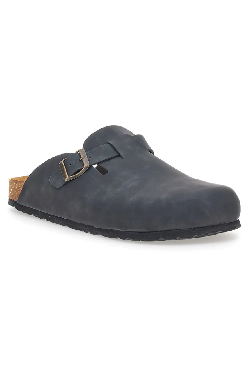 Ciabatte Chiuse Nere con Sottopiede in Pelle Made in Italy PITTARELLO TIERRA 335A013PR
